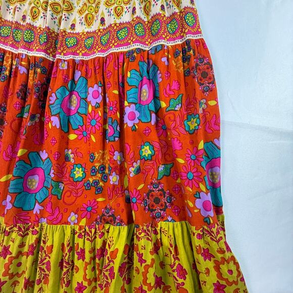 NATURAL LIFE Women Patricia Maxi Dress Flowy Tiered Boho Hippie Festival SZ XS - Picture 13 of 16